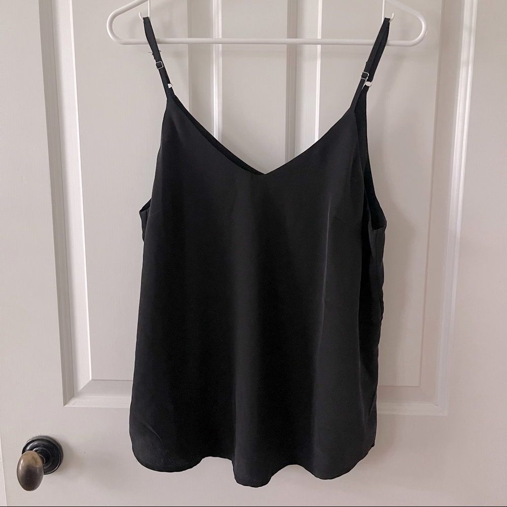 Black Dressy V-neck Camisole, Small